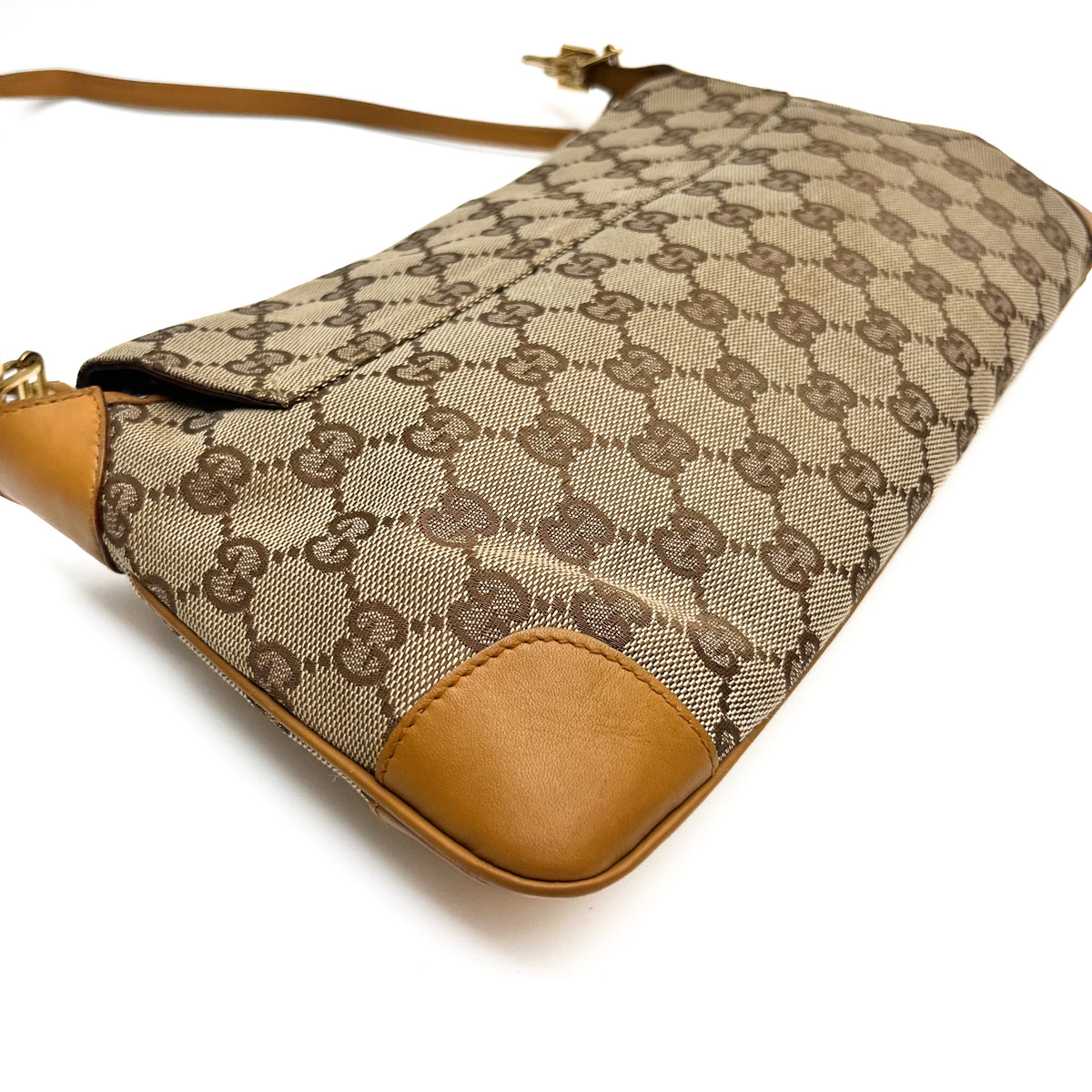 GUCCI Tom Ford Tiger head Chain Shoulder bag GG Canvas Vintage Auth From Japan