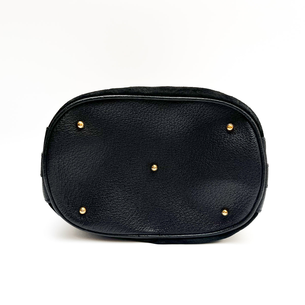 GUCCI Suede Mini Bucket Shoulder bag Hand Bamboo 2way Vintage Auth From Japan