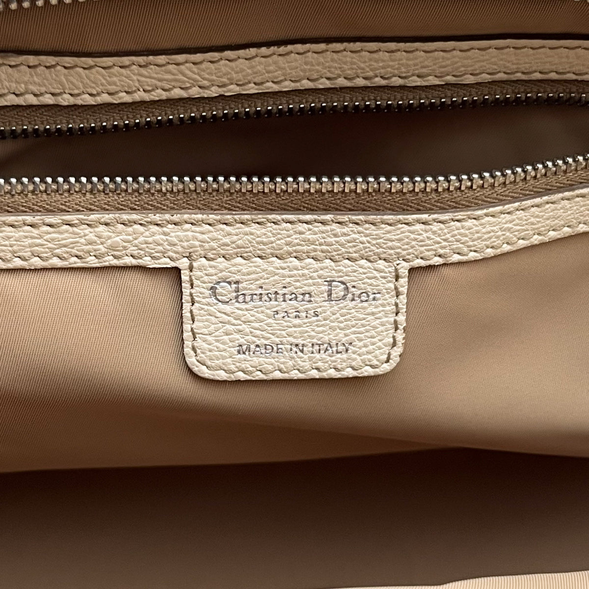 CHRISTIAN DIOR Trotter Frame Satchel Hand Bag Canvas Beige Leather Vintage Auth