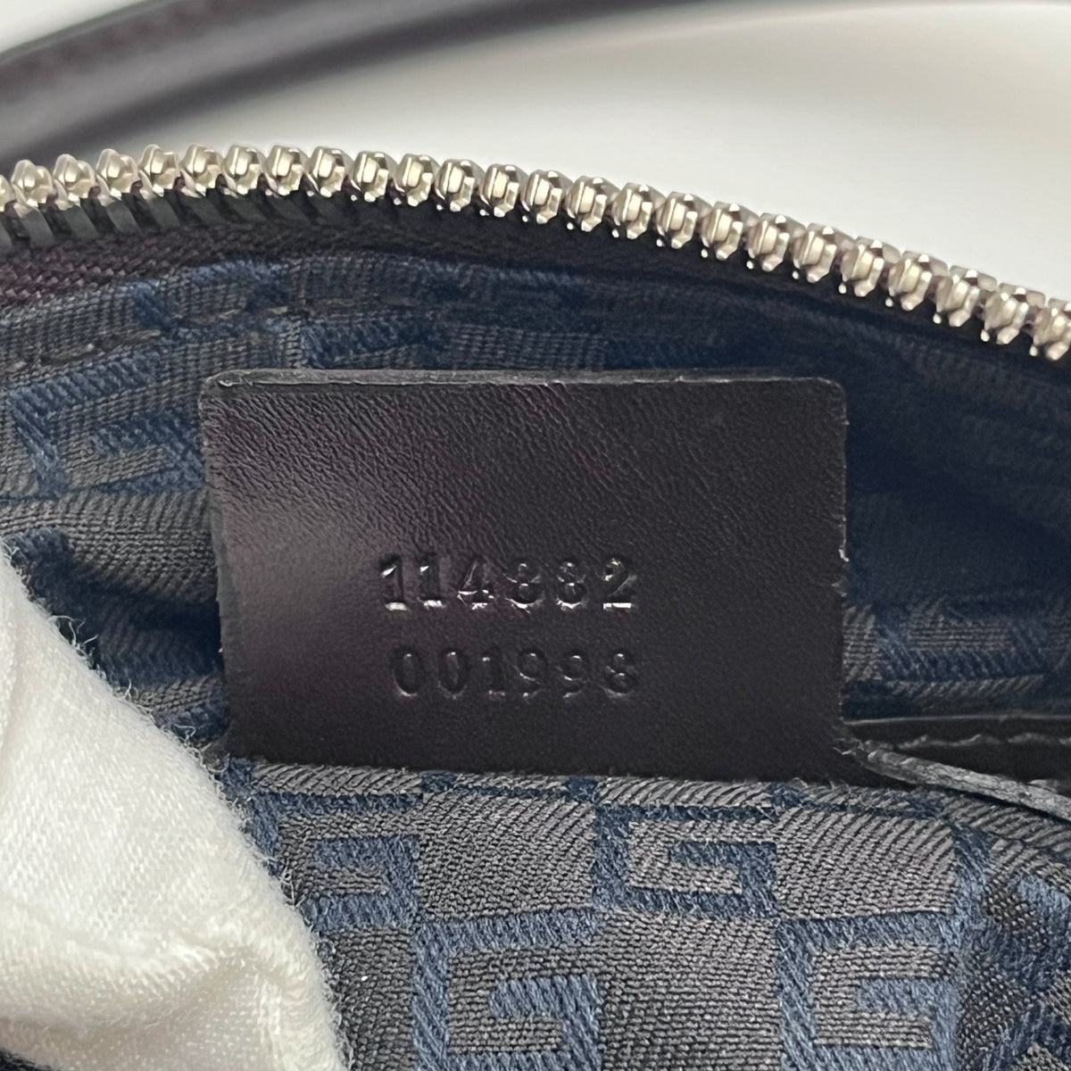GUCCI 114882 Shoulder Bag Interlocking G Web Stripe Canvas Leather Auth From JP