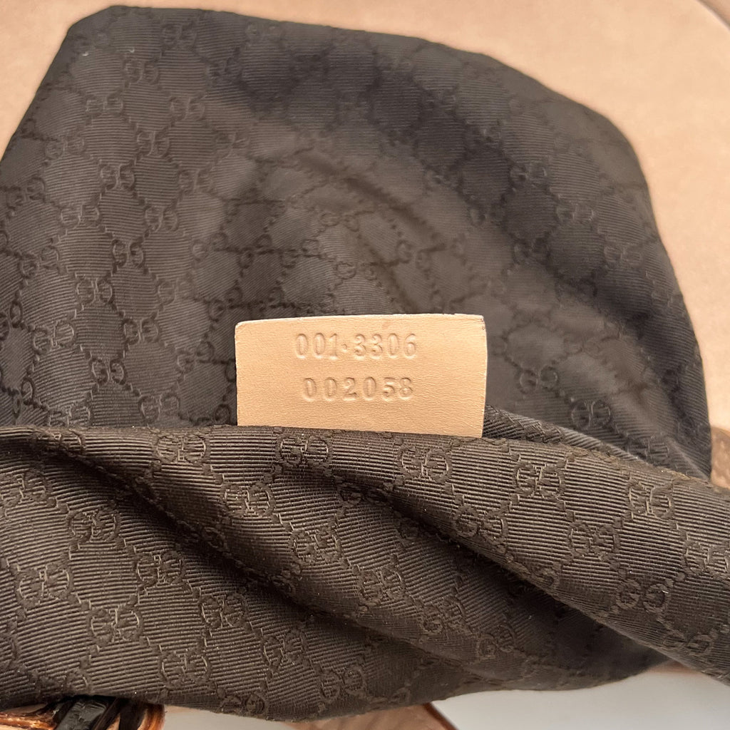 GUCCI Shoulder Bag Suede Leather Web Stripe Beige Silver Hardware Vintage Auth