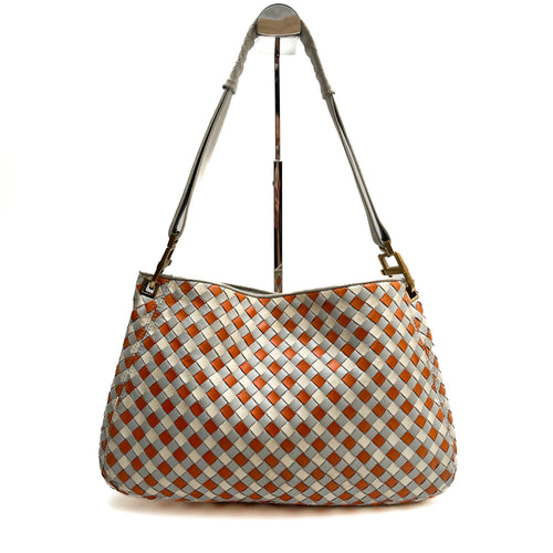 BOTTEGA VENETA Intrecciato One Shoulder Bag Leather Multicolor Auth From Japan