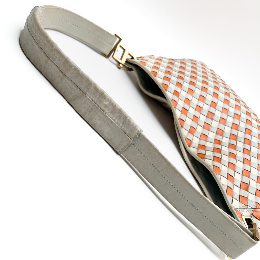 BOTTEGA VENETA Intrecciato One Shoulder Bag Leather Multicolor Auth From Japan