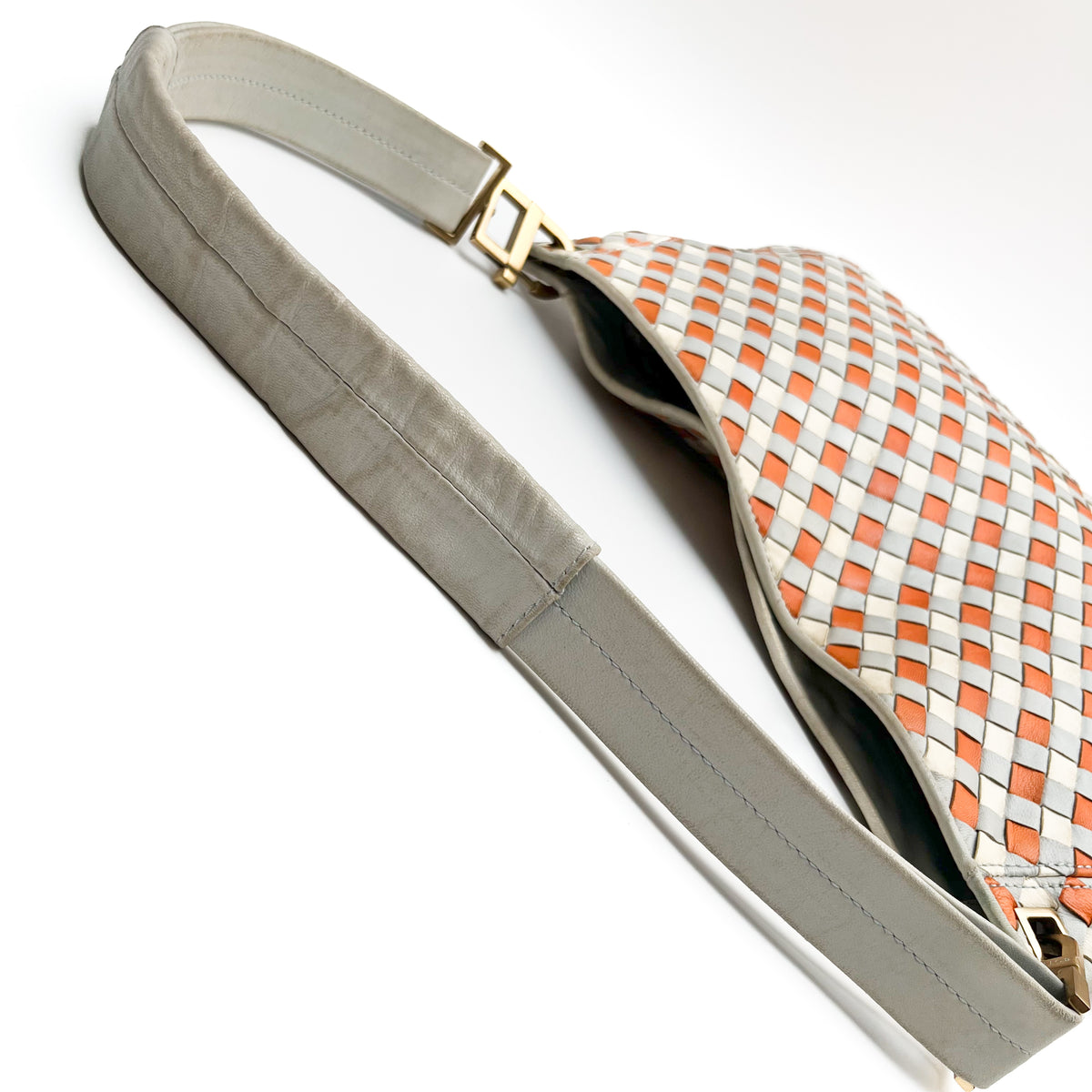 BOTTEGA VENETA Intrecciato One Shoulder Bag Leather Multicolor Auth From Japan