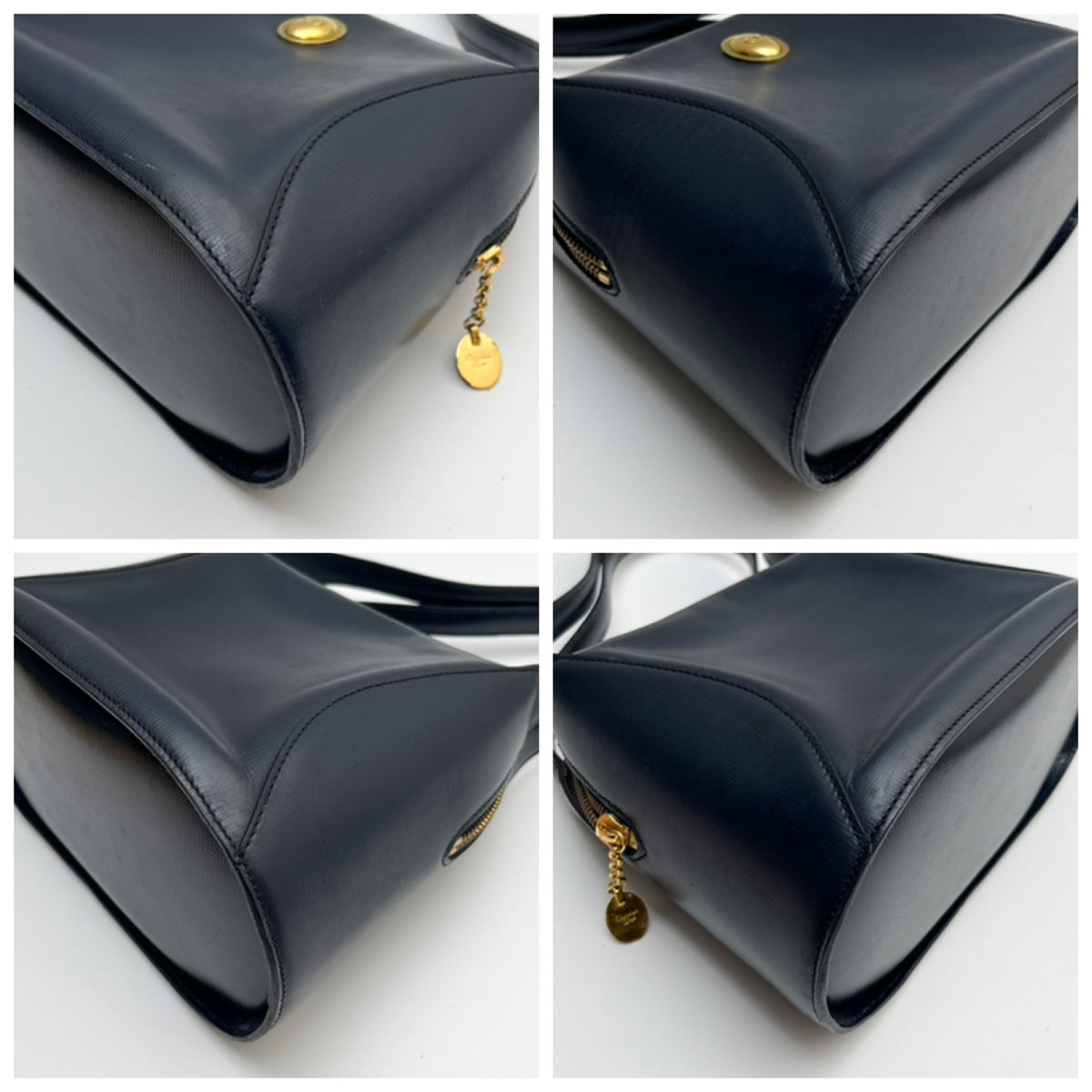 DIOR Lot of 3 Bags Handbag Shoulder Bag Clutch Oval Trotter Leather PVC Auth