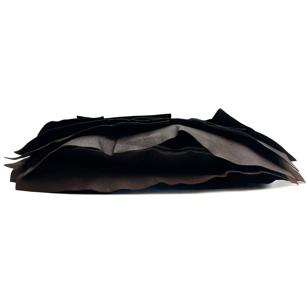 YVES SAINT LAURENT Mombasa Shoulderbag Handbag Tiered Leather Brown Auth From JP
