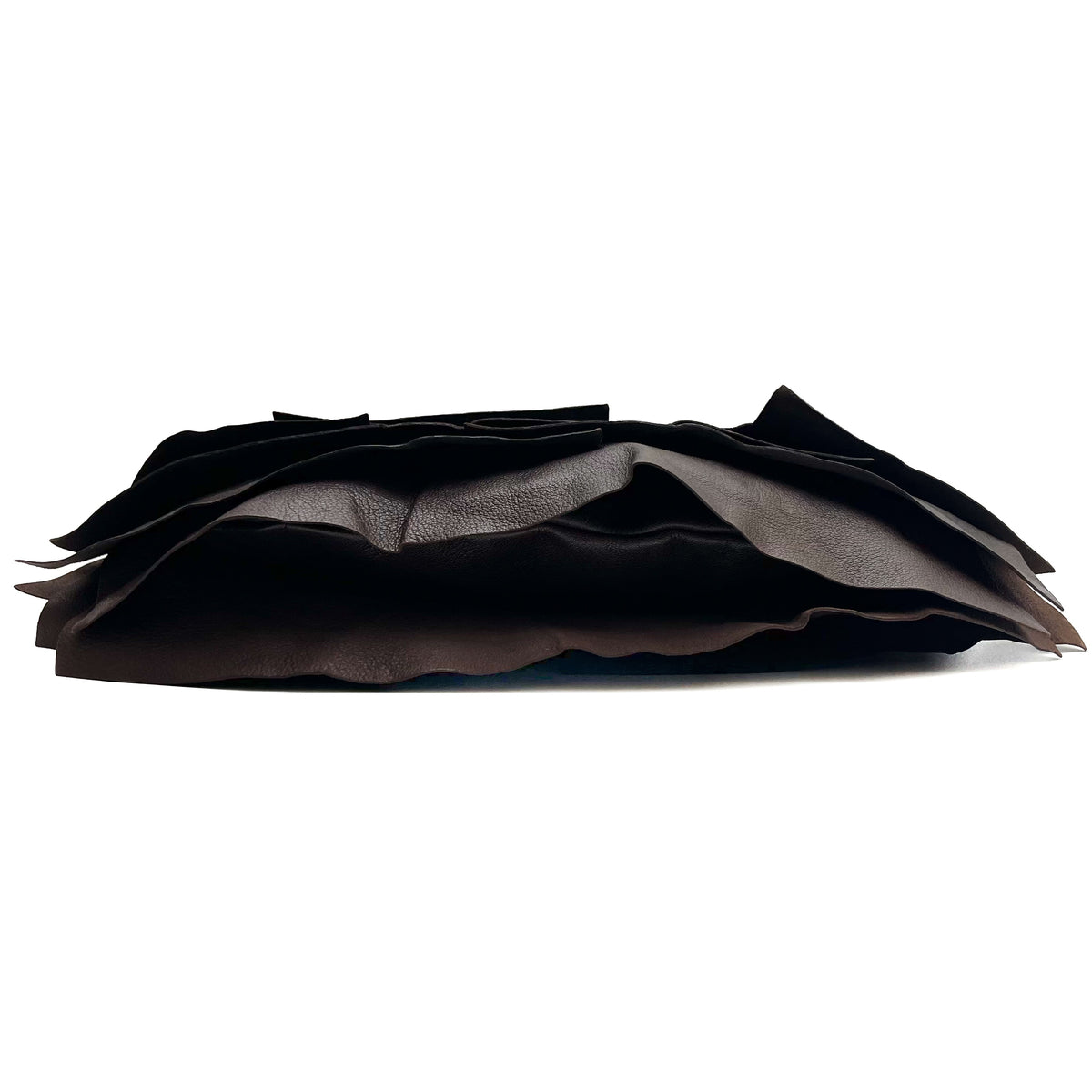 YVES SAINT LAURENT Mombasa Shoulderbag Handbag Tiered Leather Brown Auth From JP