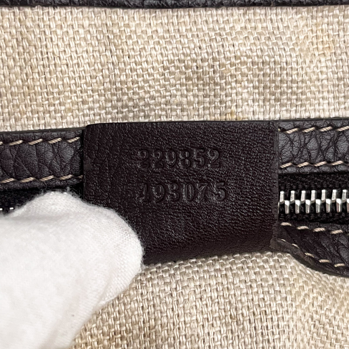 GUCCI 229852 GG Canvas Horsebit Tote Bag Beige Brown Leather Auth From Japan
