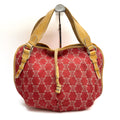 CELINE Bitter Sweet Handbag Paris Macadam Denim Leather  Auth From Japan