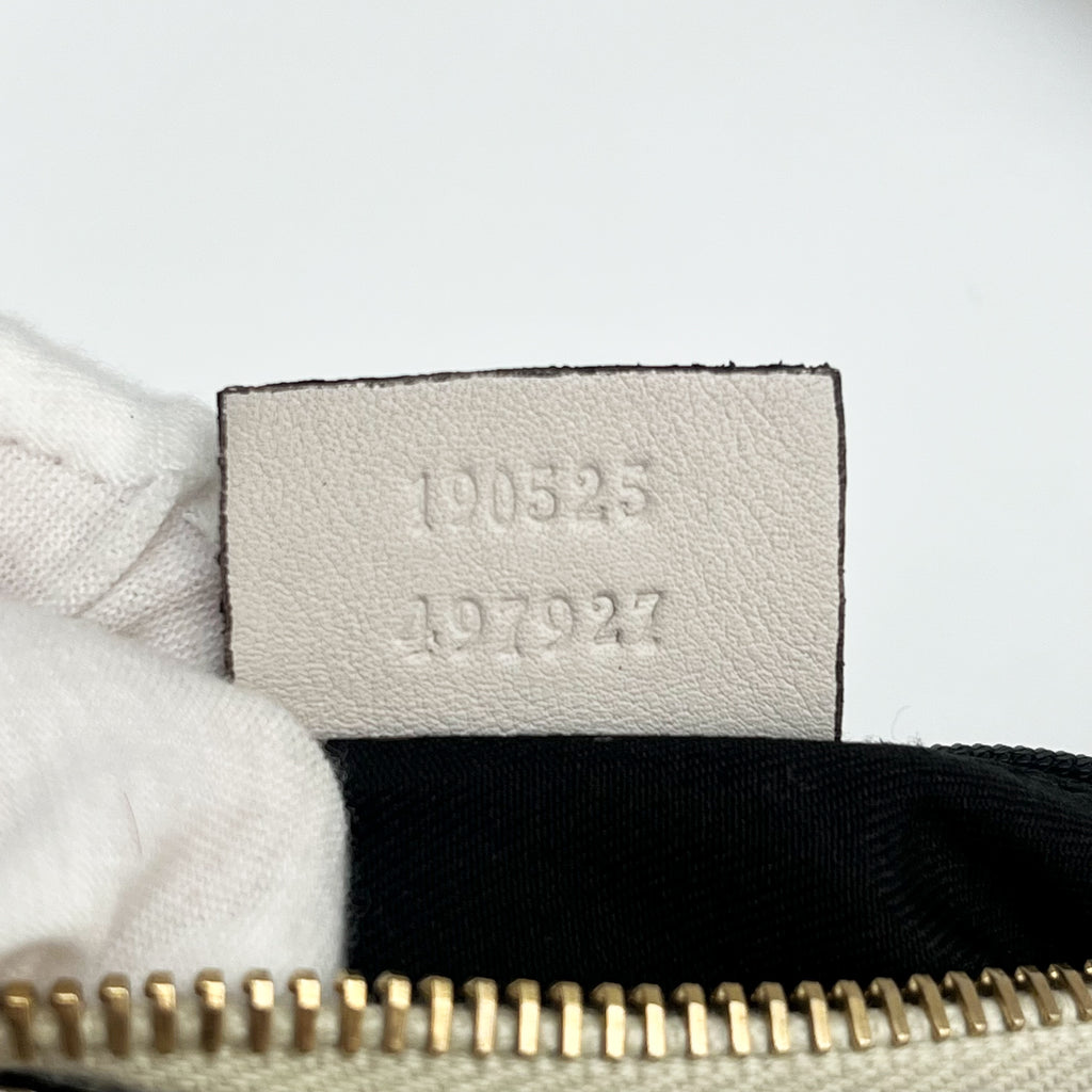 GUCCI 190525 Abbey Hobo Shoulder Bag White Leather Vintage Authentic From Japan