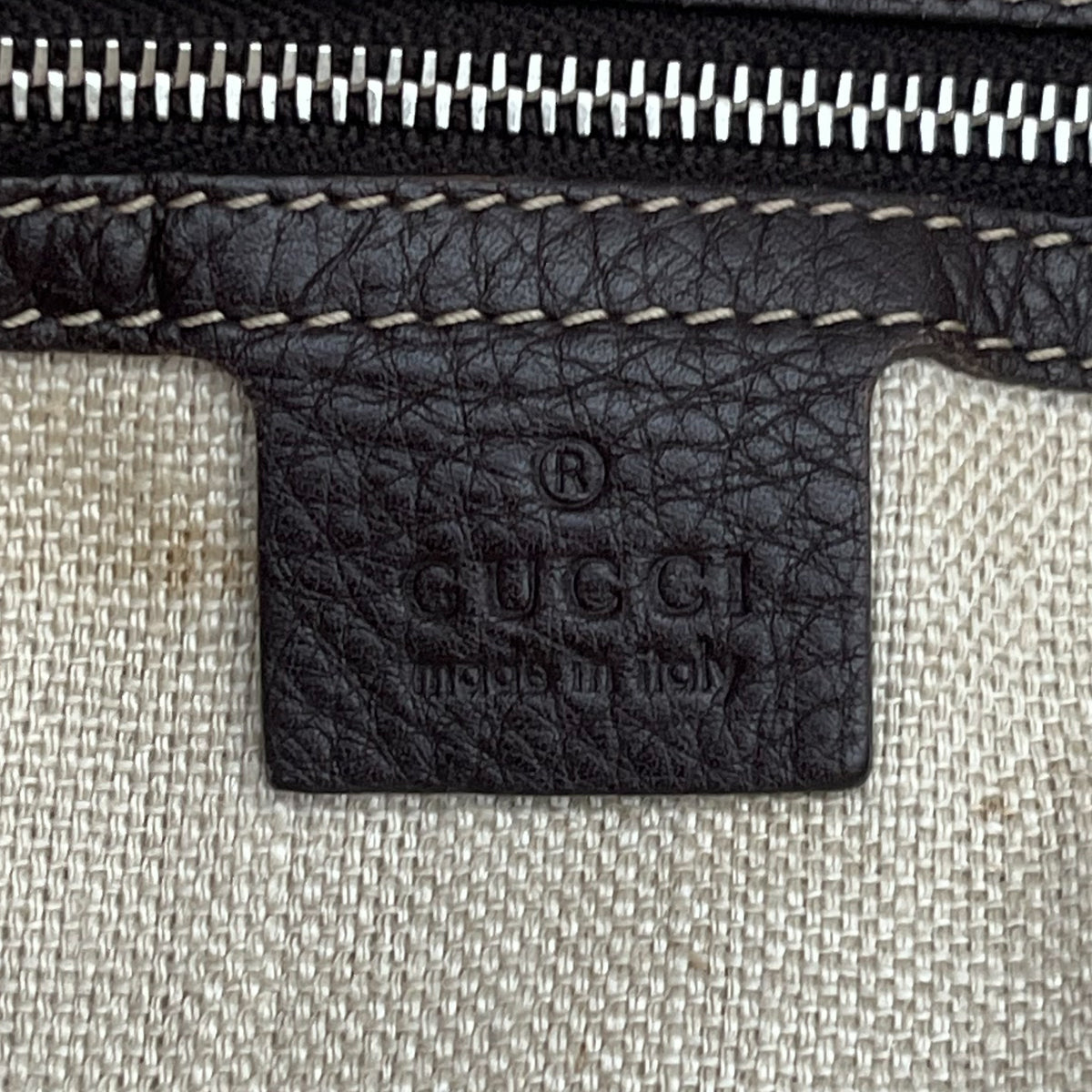 GUCCI 229852 GG Canvas Horsebit Tote Bag Beige Brown Leather Auth From Japan