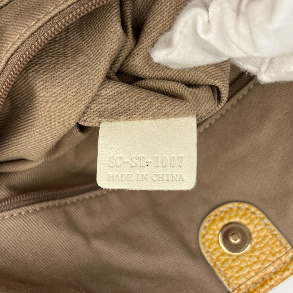 CELINE Bitter Sweet Handbag Paris Macadam Denim Leather  Auth From Japan
