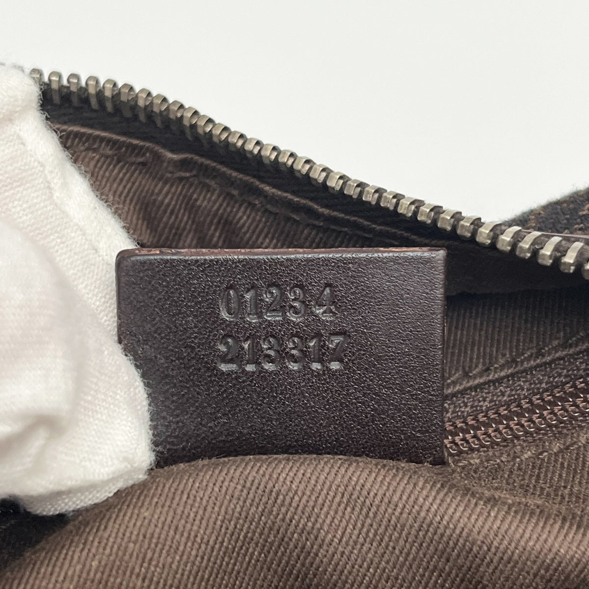 GUCCI 1234 GG Canvas Shoulder Bag Hobo Brown Leather Trim Authentic From Japan