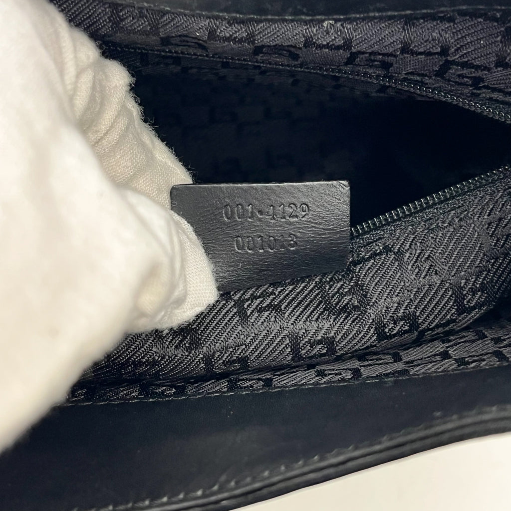GUCCI Shoulder Bag Canvas Leather Brown Beige Vintage Authentic From Japan