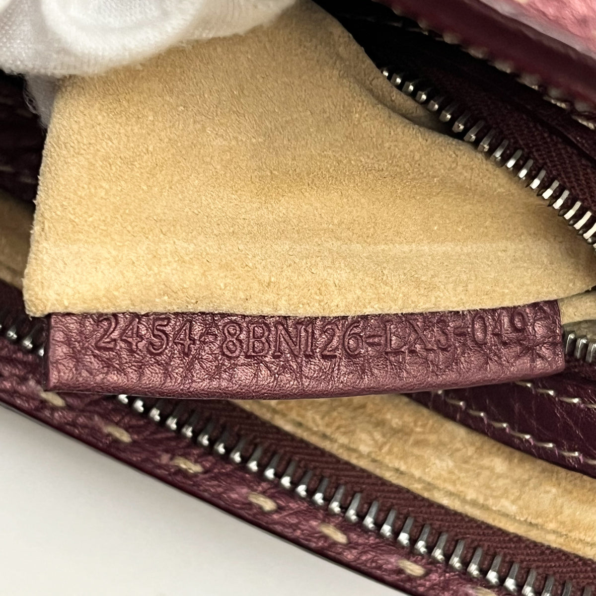 FENDI Mini Handbag Velvet Leather Purple Violet Satchel Auth From Japan